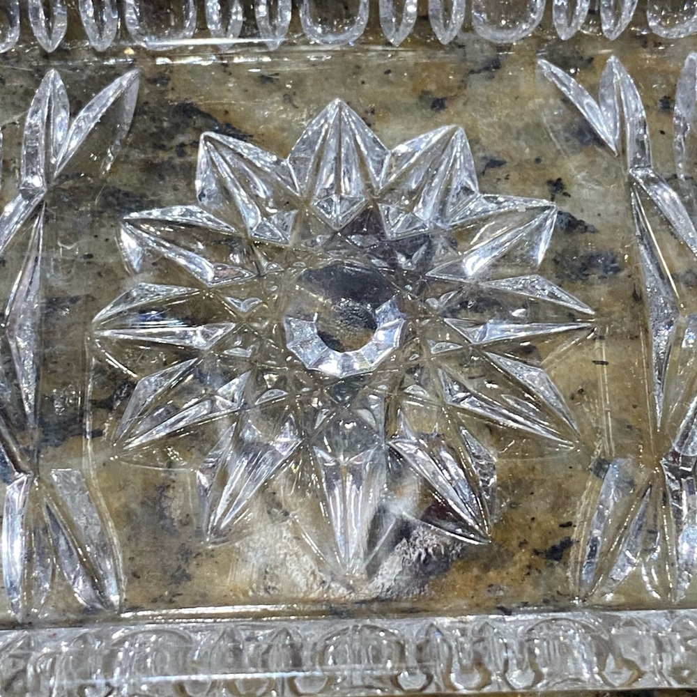 Vintage Crystal Butter Dish / Butter Stick - Picture 6 of 9